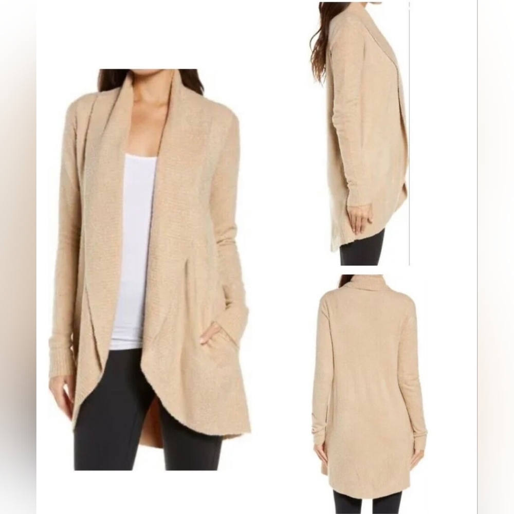 Barefoot Dreams CozyChic Lite Circle Cardigan - Soft Camel - Size XS/S